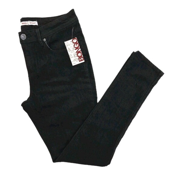 Bongo Y2K Skinny Jeans Mid Rise Black Wash HT01 Sears Juniors Size 11 NWT - Picture 2 of 16